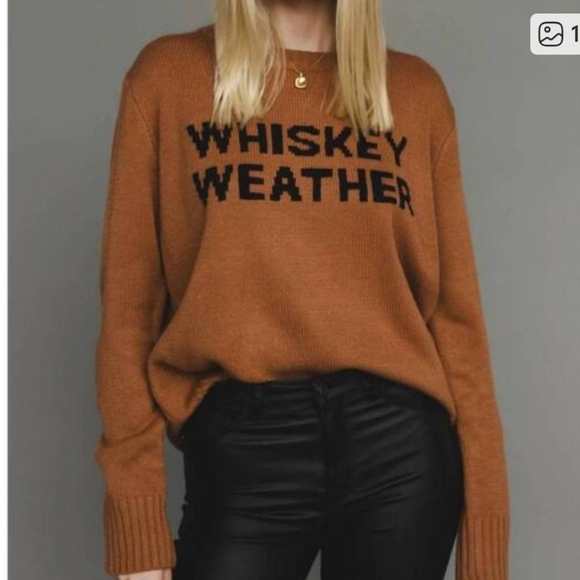 NEW PANACHE whiskey weather sweater in brown - Picture 2 of 10